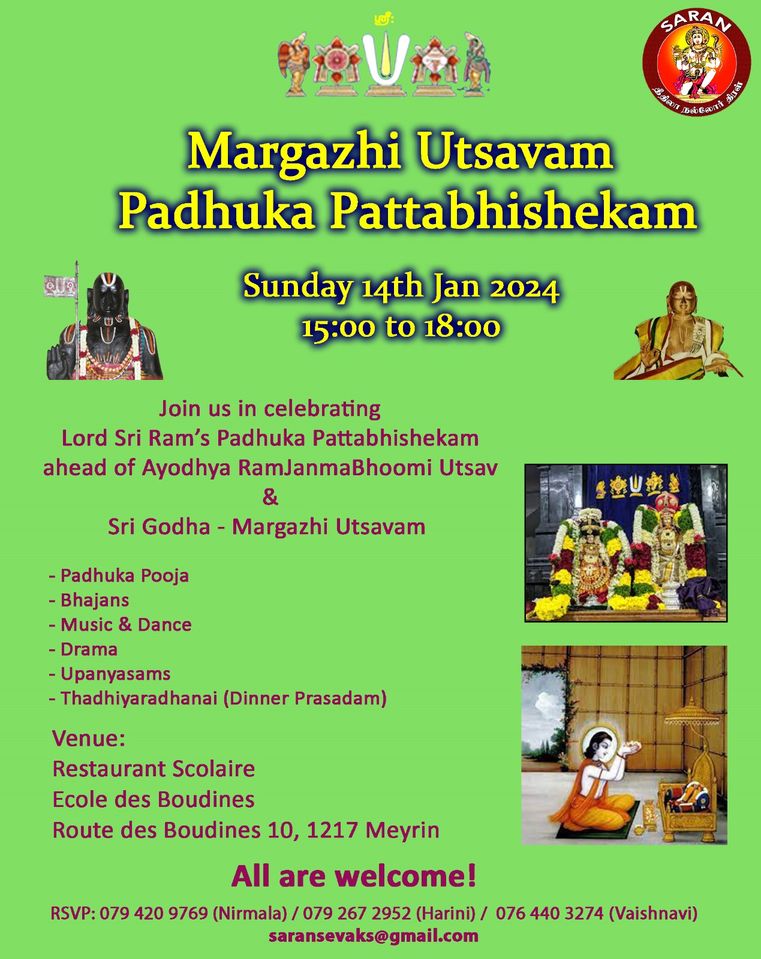 Margazhi Utsavam Geneva 14 Jan 2024 Indian Moms Zurich   Rama Geneva 14Jan2024 